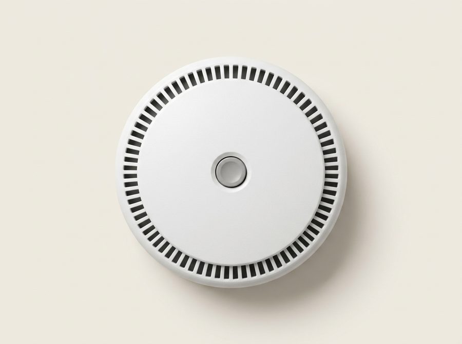 Détecteur rond et blanc