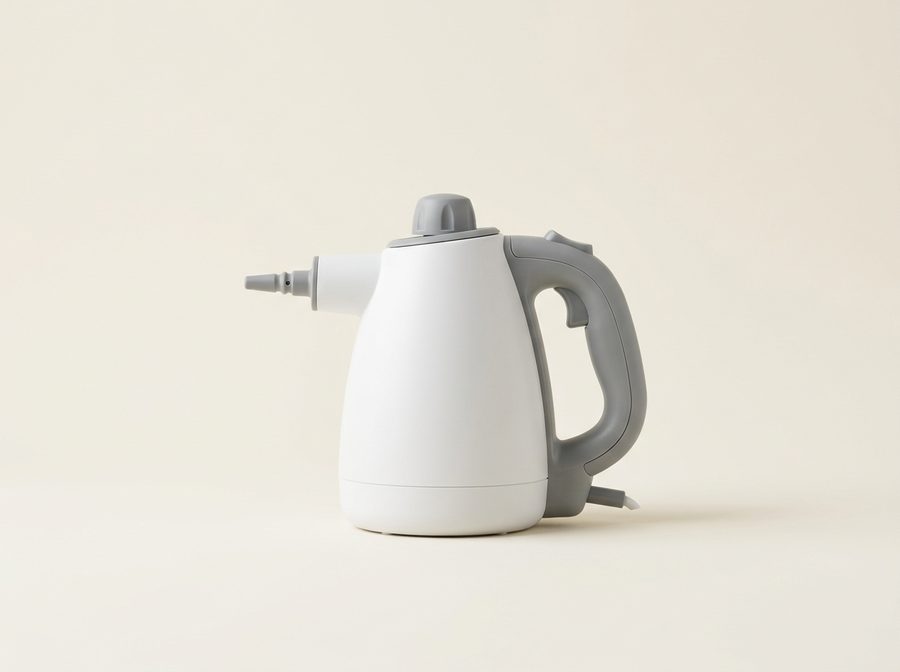 Nettoyeur vapeur à main blanc et gris